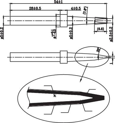 TOOLCRAFT KK-15030P Tip D Soldering tip Chisel-shaped Tip size 5 mm Content 1 pc(s)-1