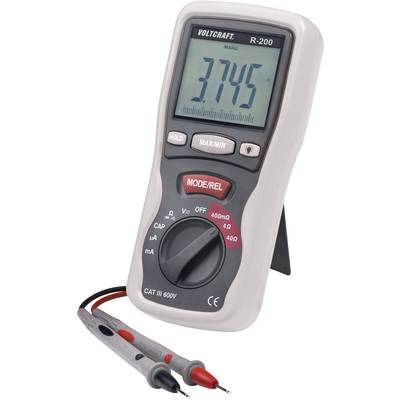 VOLTCRAFT R-200 Component tester Calibrated to (ISO standards) Digital  CAT III 600 V Display (counts): 4000