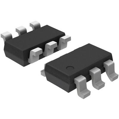 Two black integrated circuits with six connections each, typical of electronic components on printed circuit boards.