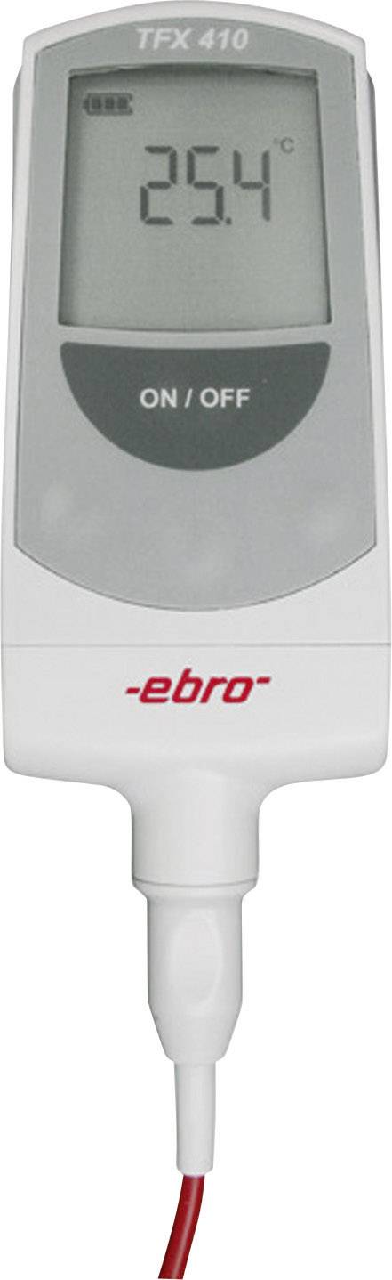 ebro TFX 410 Probe thermometer (HACCP) Temperature reading range -50 up to +300 °C Sensor type Pt1000 Complies with HACCP standards