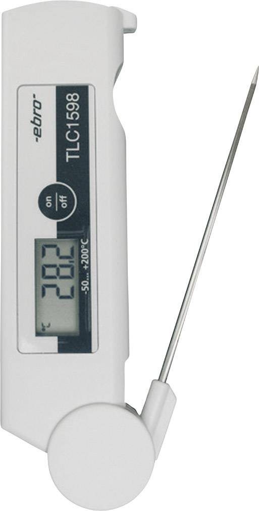 ebro TLC 1598 Probe thermometer (HACCP) Temperature reading range -50 up to 200 °C Sensor type Pt1000 Complies with HACCP standards
