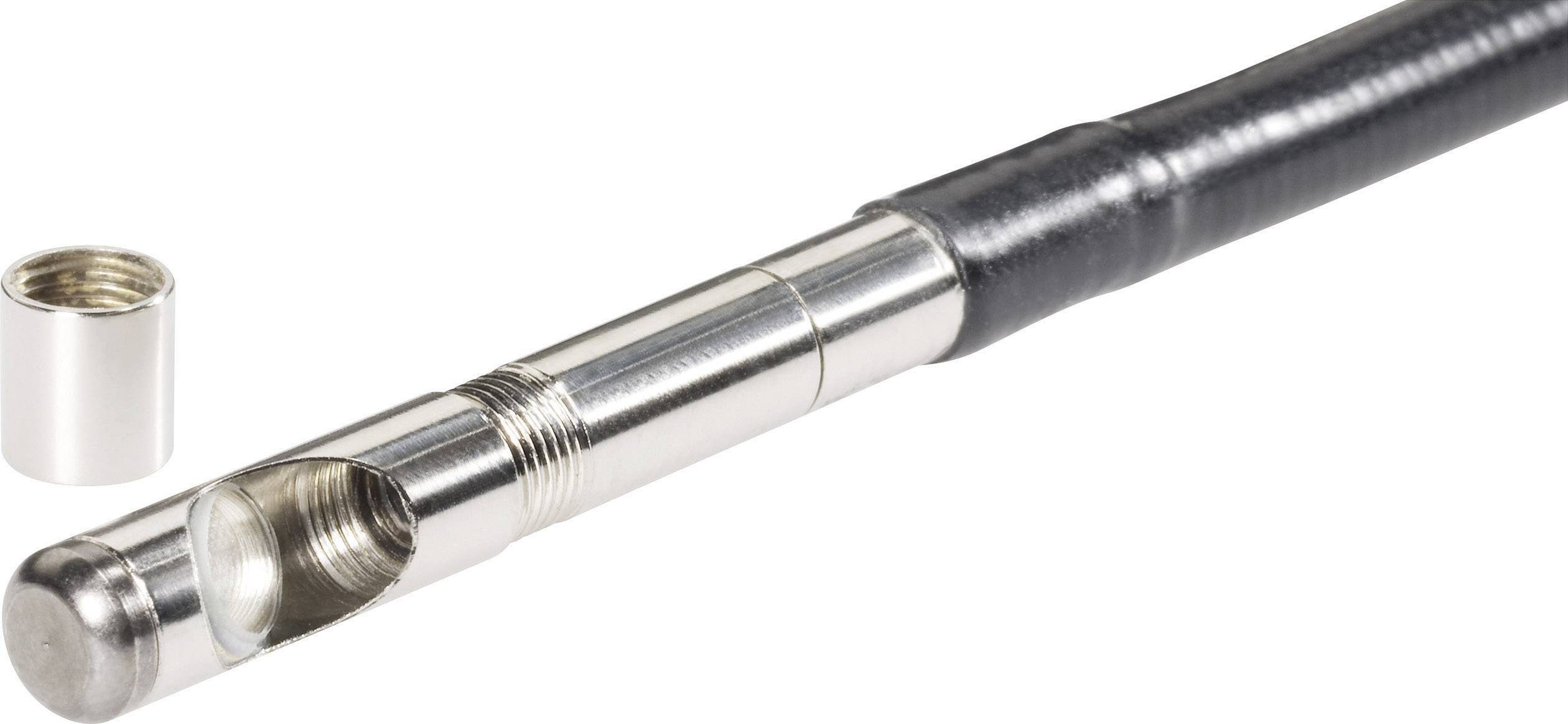 A metallic pipe spanner with a removable screw cap. The interior reveals a hollow space for small items or tools.