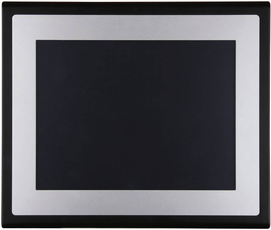 A digital black picture frame with a silver border, with no visible content on the display. Suitable for electronic image displays.