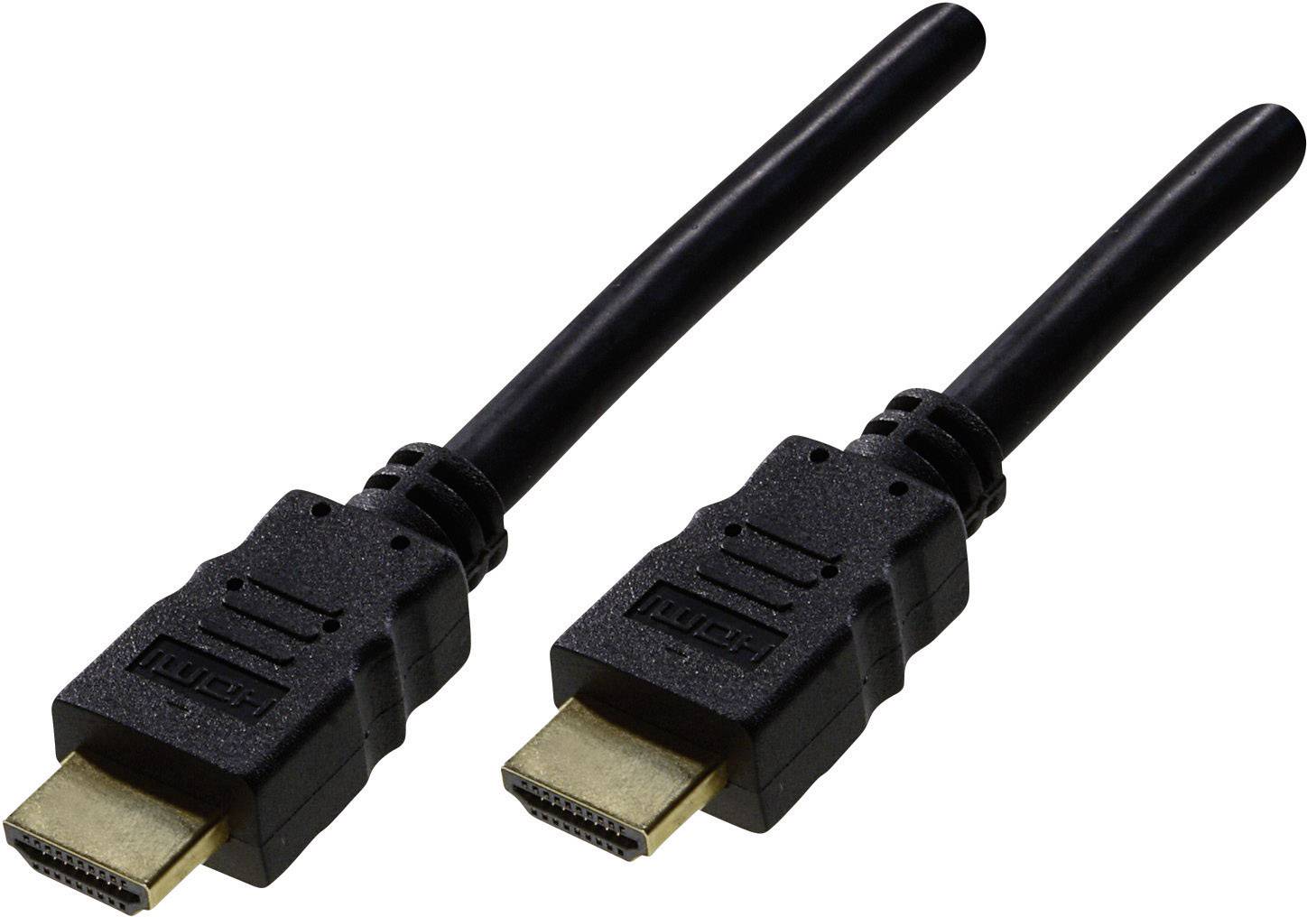 Schwaiger HDMI Cable HDMI-A plug, HDMI-A plug 0.70 m Black HDM0070043 4K UHD, gold plated connectors HDMI cable