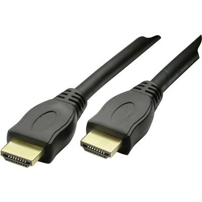Schwaiger HDMI Cable HDMI-A plug, HDMI-A plug 2.00 m Black HDM0200043 gold plated connectors, Ultra HD (4k) HDMI HDMI ca
