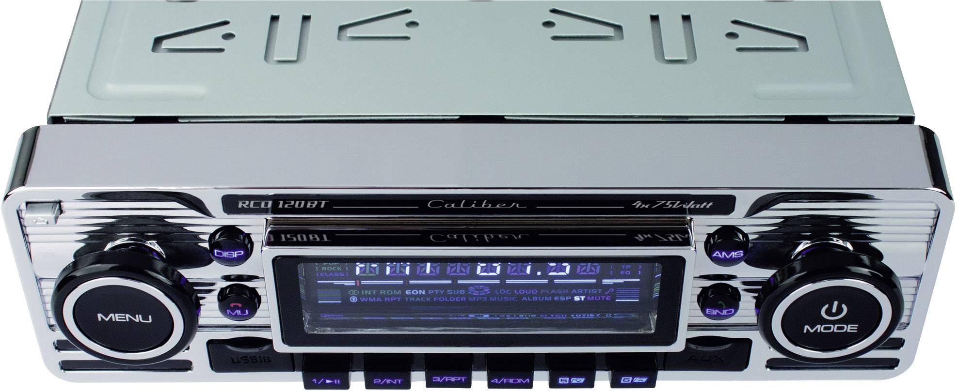 Caliber RCD120BT/B Retro Style Classic Bluetooth Car Stereo Radio CD MP3 SD USB 