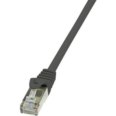 A black Ethernet cable with a transparent RJ45 connector.