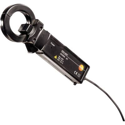Black current clamp with cable. Suitable for measuring alternating current up to 200 A. Product by Testo brand.