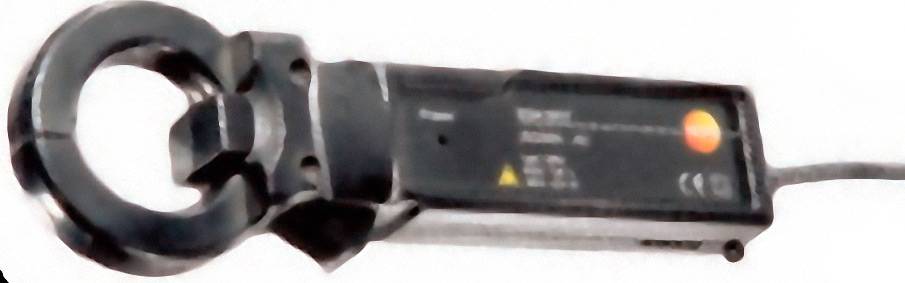 An electromagnetic measuring device with a circular sensor for measuring electrical currents, suitable for technical applications.