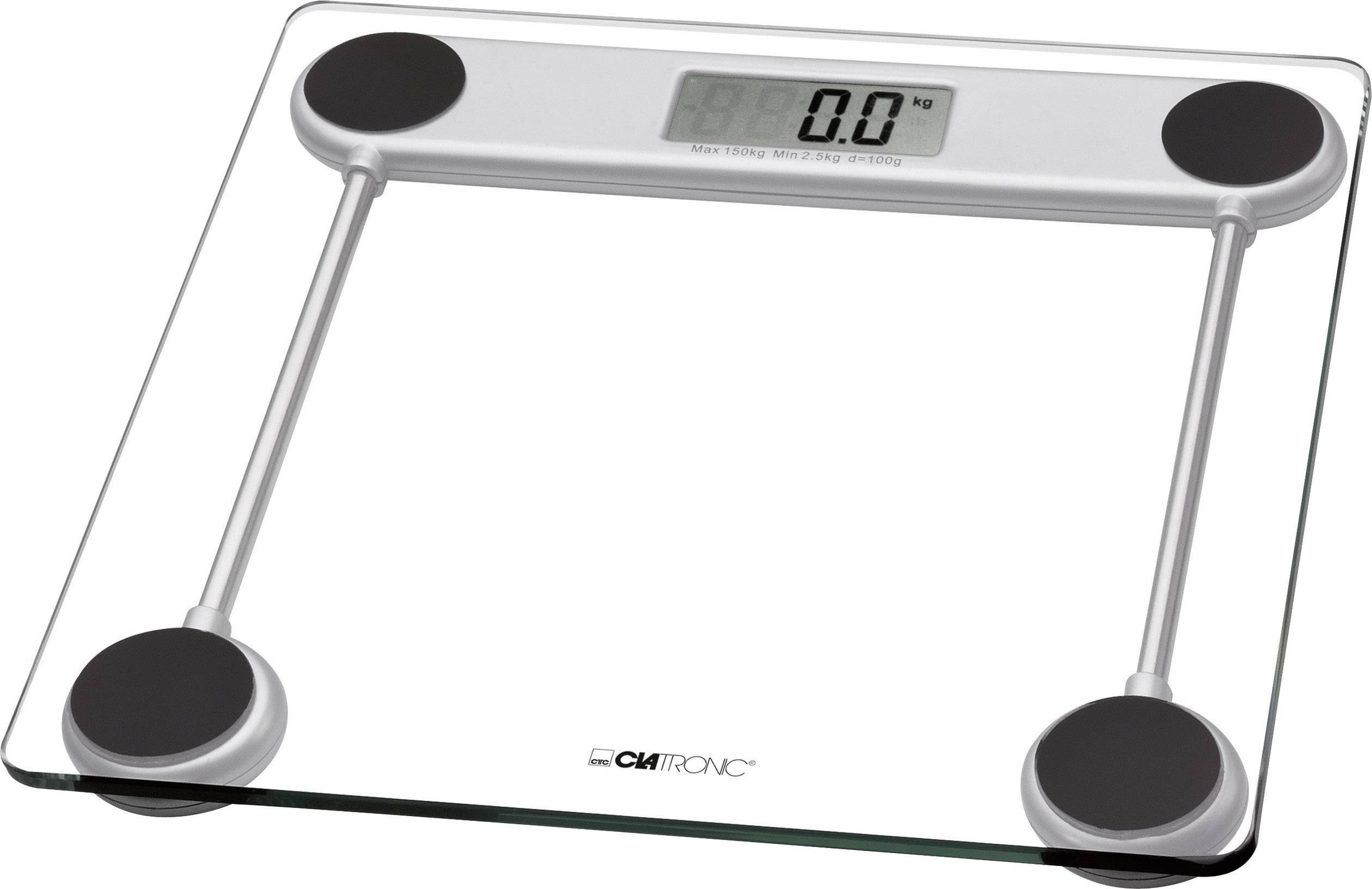 Clatronic PW 3368 Bathroom scales Digital Weight range=150 kg Glassy