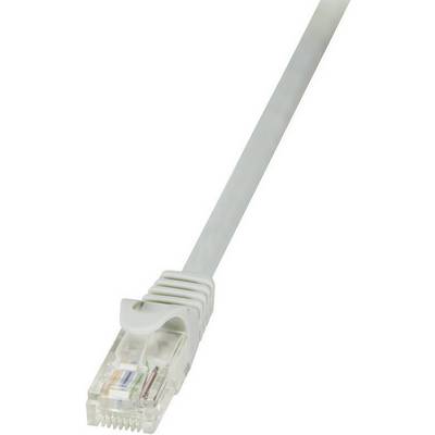Network cable with RJ45 plug, grey.
