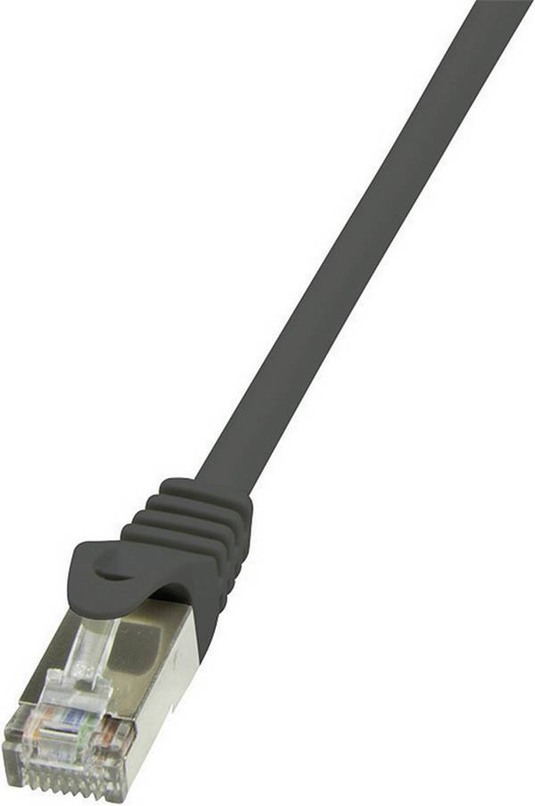 LogiLink CP1073S RJ45 Patch cable CAT 5e F/UTP 5.00 m Black incl. detent 1 pc(s)