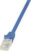LogiLink CP1036U RJ45 Patch cable CAT 5e U/UTP 1.00 m Blue incl. detent 1 pc(s)