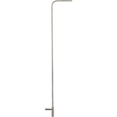 Metal rod with an angled end, apparently part of a piece of furniture or a device, positioned vertically.