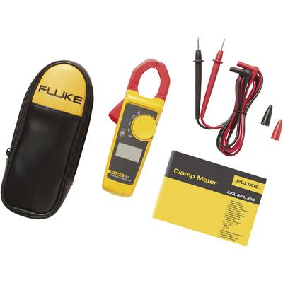 Multimeter Set including carry case, yellow multimetre with crocodile clip, two measuring leads with plugs and instruction manual.