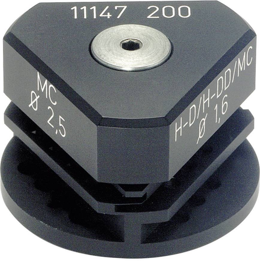 A black, hexagonal mechanical component with a silver screw on top, marked with '11147 200 MC ø 2.5', appears to be industrially manufactured.