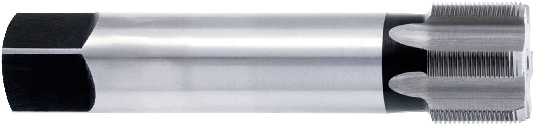A twist drill with a cylindrical shank, left with a black handle, right a thread-cutting tool for precise metalworking.
