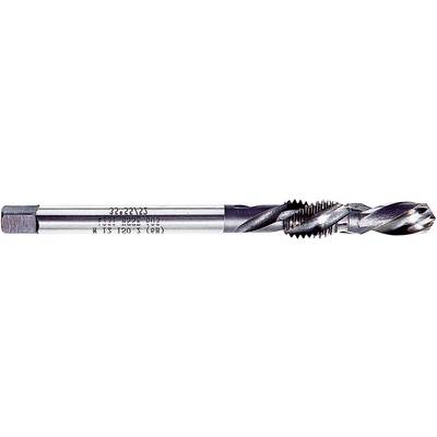 A tap with spiralised edges, used for cutting internal threads in metal surfaces.