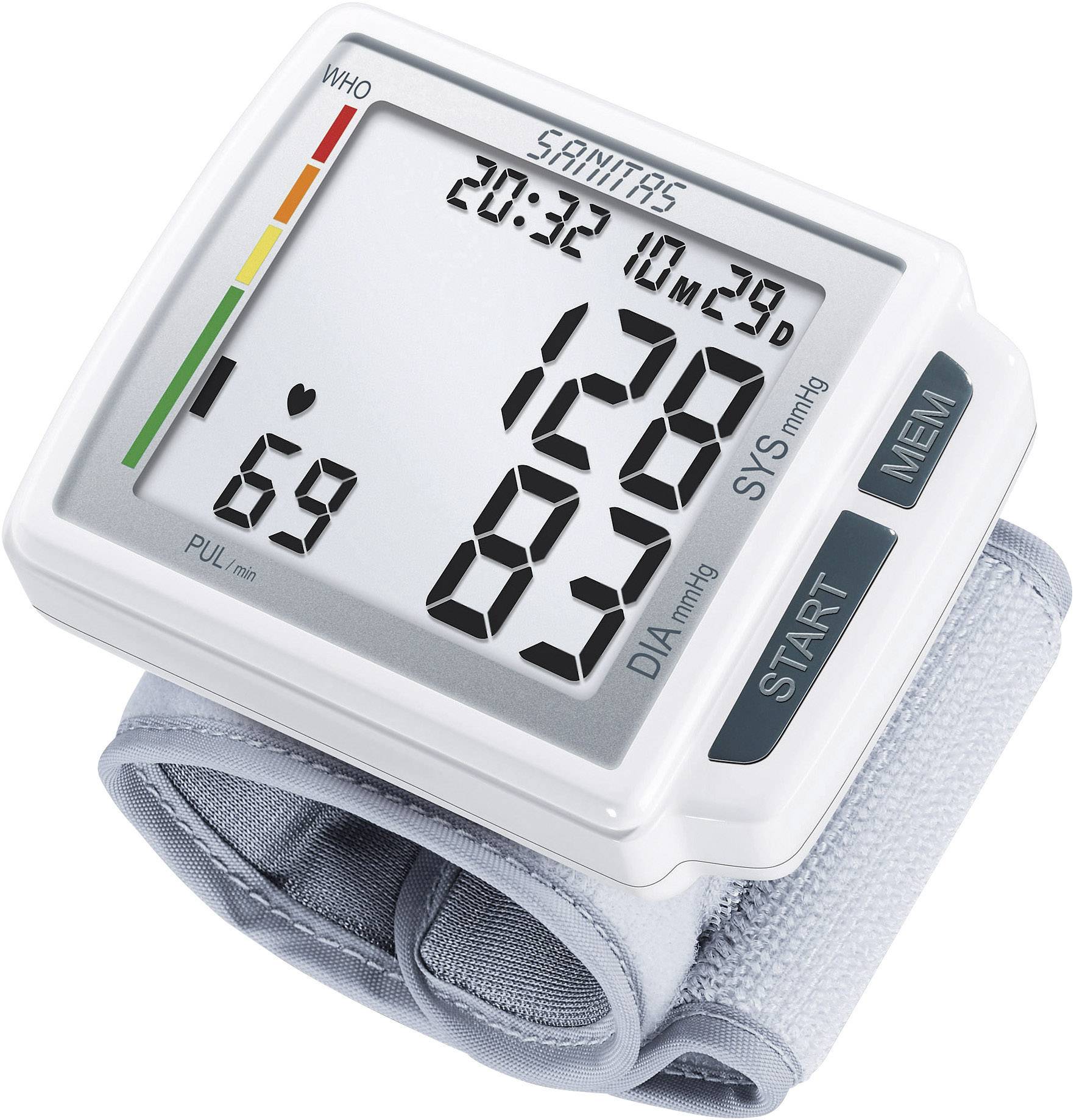 sanitas wrist blood pressure monitor instructions