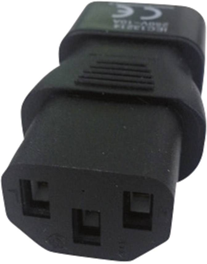 Mains adapter IEC C13 socket IEC C14 plug Total number of pins 2