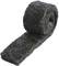 A roll of black steel wool polishing pad, used for cleaning or surface treatment.