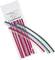 A set of red, blue, and green cable clips in strip form lies in front of a packaging bag marked 'LAPPKABEL'.