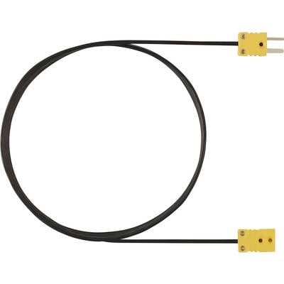 A thermocouple cable with yellow connectors at both ends, used for temperature measurement.