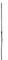 A long, thin metal rod, depicted vertically, possibly an arrow or an antenna.