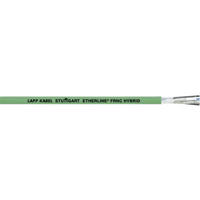 A green cable marked 'Lapp Kabel Stuttgart Etherline® FRNC Hybrid'.