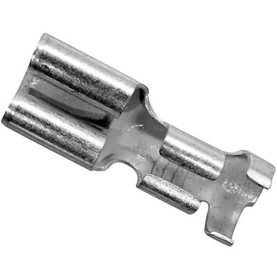 Metallic cable connector with two open ends for attachment.
