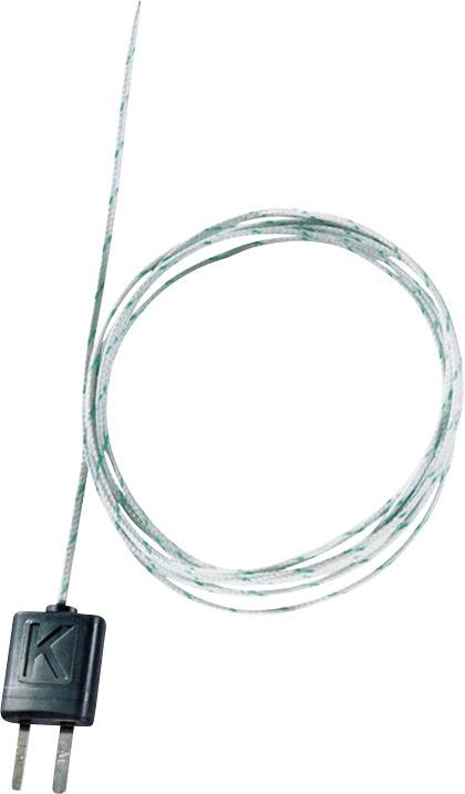 Thermocouple of Type K with twisted cable, suitable for temperature measurement in industrial applications.
