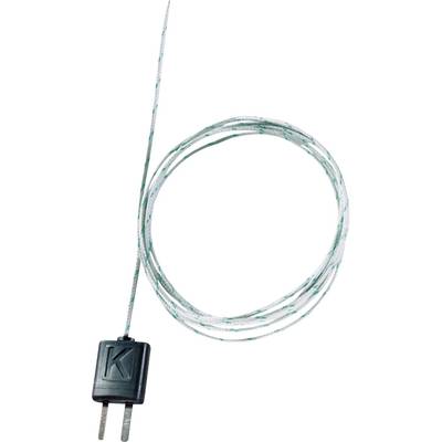 Thermocouple of Type K with twisted cable, suitable for temperature measurement in industrial applications.