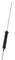 The image shows a black, slender antenna with two thin rods aligned vertically.