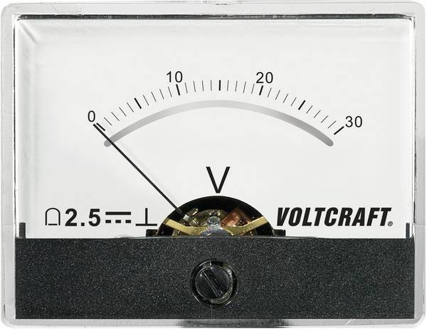 VOLTCRAFT AM-60X46/30V/DC AM-60X46/30V/DC Panel-mounted measuring device AT THE-60 X 46/60 V/DC 30 V Moving coil