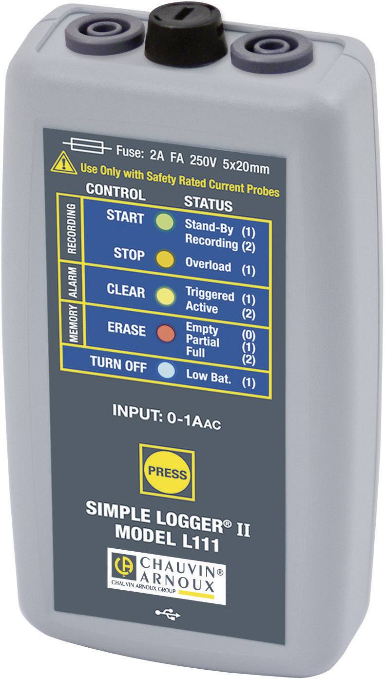 Chauvin Arnoux L111 Amperage data logger Unit of measurement Amperage 0