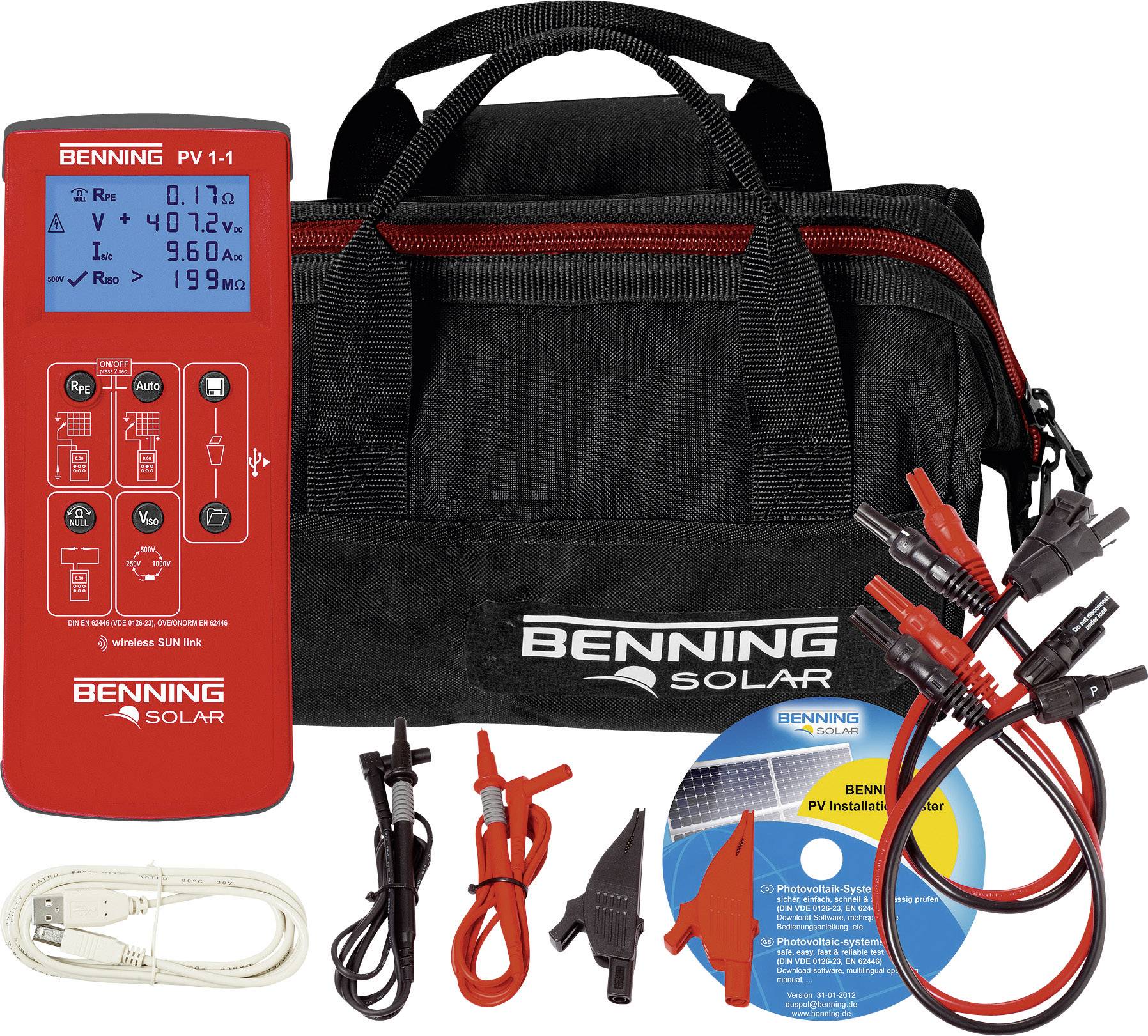 Benning PV 1-1 Electrical Tester Calibrated To (ISO Standards) VDE ...