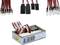 LED Multi-Light Kit by Carson. Above: Various LED plugs, red and black cables. Below: Packaging with visible controller and connections.