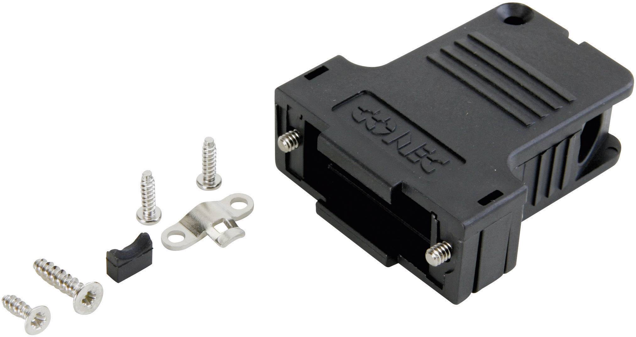 Conec 165X14599XE 165X14599XE D-SUB housing Number of pins: 50 Plastic 45 ° Black 1 pc(s)