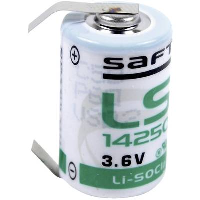 Image of Saft LS 14250 CLG Non-standard battery 1/2 AA U solder tab Lithium 3.6 V 1200 mAh 1 pc(s)