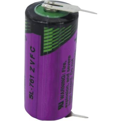 Lilac Battery with Metal Tabs and Warning 'Fire, explosion, and severe burn hazard. Do not short-circuit, recharge, crush, disassemble, heat above 100°C, incinerate, or expose contents to water.'