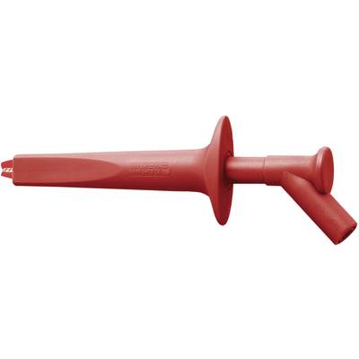 Stäubli AB200 Safety terminal 4 mm jack connector CAT IV 1000 V Red