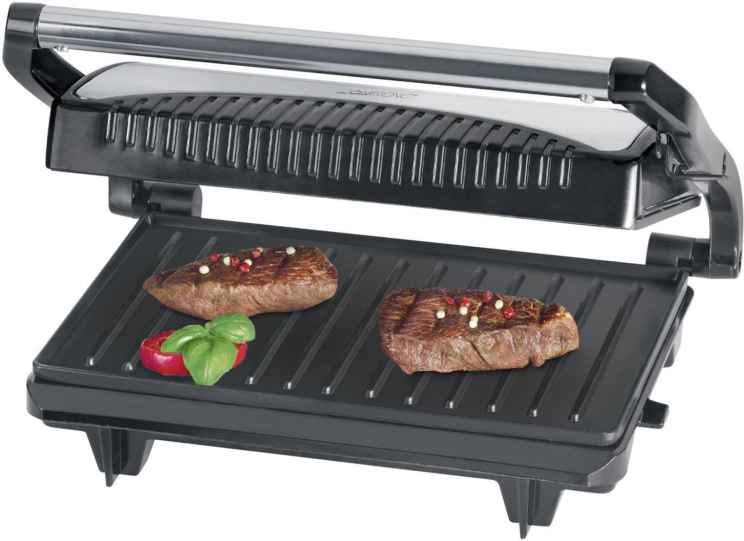 Clatronic MG 3519 Electric Grill press Black, Stainless steel