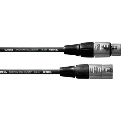 Cordial CFM1FM XLR Cable [1x XLR socket - 1x XLR plug] 1.00 m Black