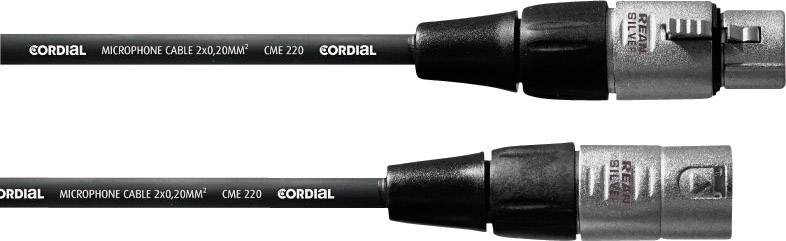 Cordial CFM 5 FM XLR Cable [1x XLR socket - 1x XLR plug] 5.00 m Black