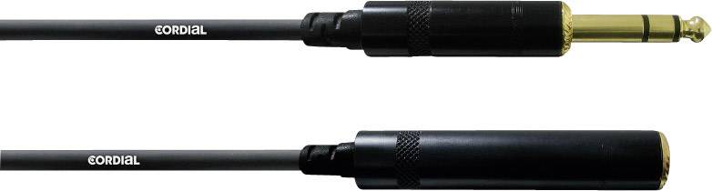 Cordial CFM 10 VK Audio/phono Cable extension [1x Jack plug 6.35 mm - 1x Jack socket 6.35mm] 10.00 m Black
