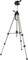 A silver tripod with three extendable legs and black mounting bracket, suitable for cameras or binoculars.