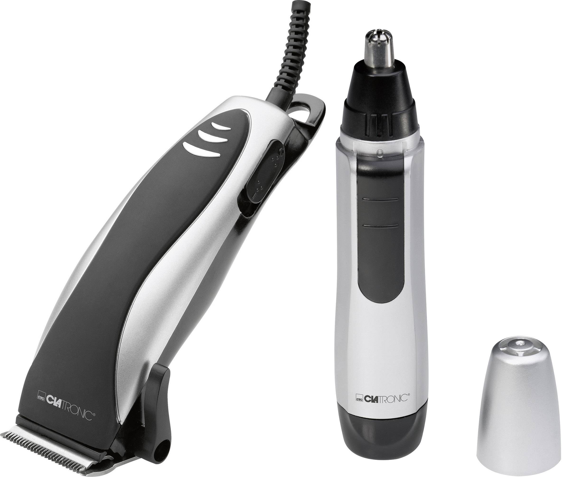 Clatronic HSM3441NE Hair clipper, Beard trimmer Silver (matt), Black
