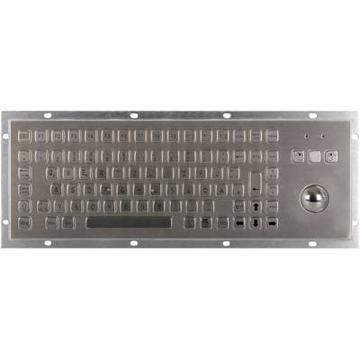 Joy-it IPC Keyboard 02 IP65 NEMA 4X Corded Keyboard German, QWERTZ Silver Trackball, Mouse buttons, Dustproof, Splashpro
