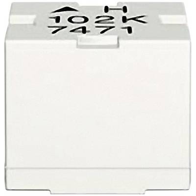 A white cube with black markings and numbers: '102K' and '7471'.