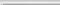A smooth, horizontal metal bar with a small, round black screw in the bottom left.
